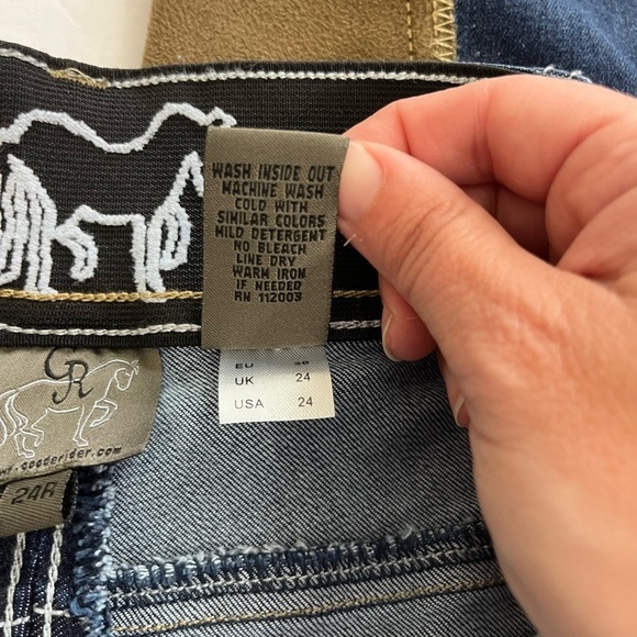 GoodeRider Equestrian Jeans Mid Rise Vintage Wash New with Tags Size 24 R - Picture 6 of 10